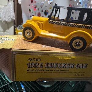 Avon Yellow Checker Cab After Shave
